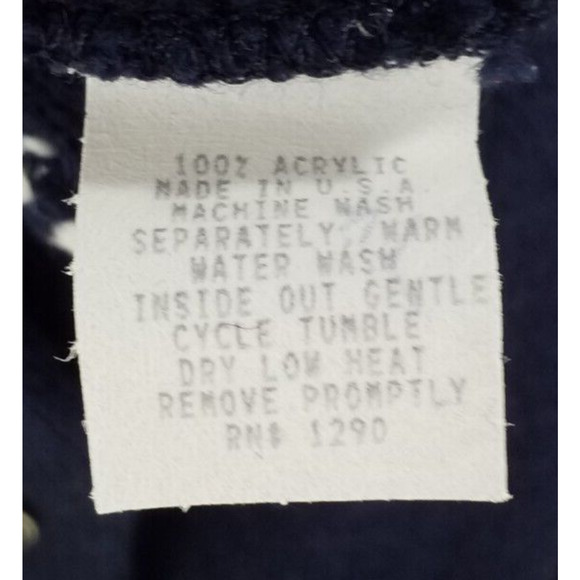 Vintage Amana Blue Button Front Cardigan Sweater Size Small - Picture 7 of 7